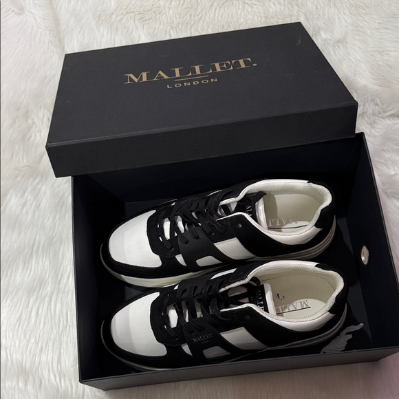 Mallet London Black and White Sneakers - Picture 5 of 5